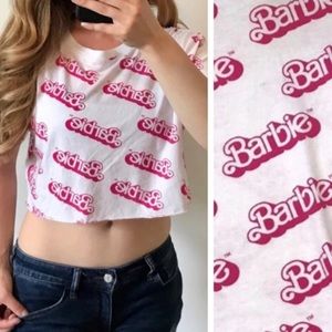 Barbie pattern crop top H&M Divided
